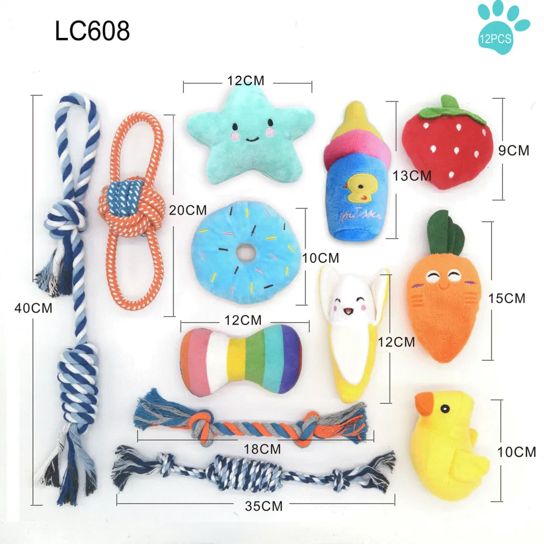 Pet Teething Cleaning Cotton Rope Ball Dog Toys Pet Supplies