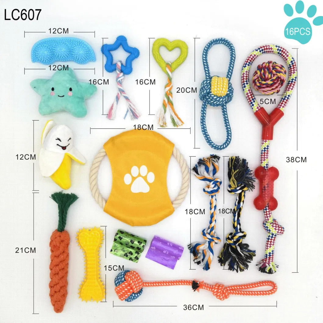 Pet Teething Cleaning Cotton Rope Ball Dog Toys Pet Supplies