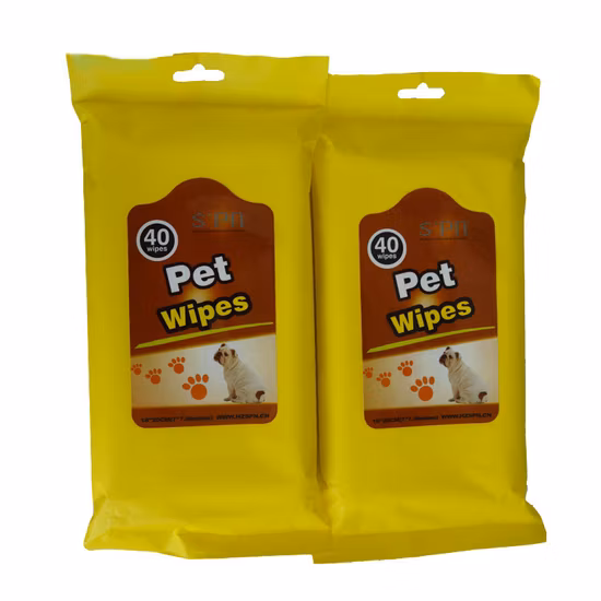 Spezielle Vliesstoffe, antibakteriell, medikamentös, biologisch abbaubar, Bambusgrün, Desinfektion, weicher Tee, Deodoran, Reinigungstücher für Haustiere, Hunde und Katzen