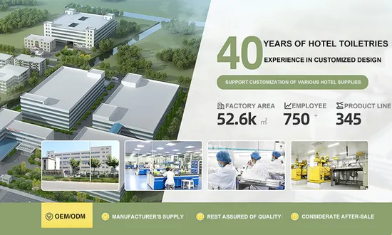 Günstiges kundenspezifisches Private Label 40 ml Mini-Einweg-Hotelzubehör-Körperlotion-Shampoo- und Conditioner-Toilettenartikelset